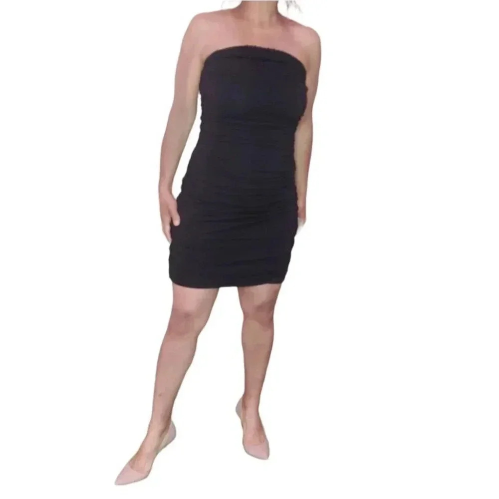 Express Strapless Dress Sexy Basic Black Size M - Picture 2 of 15